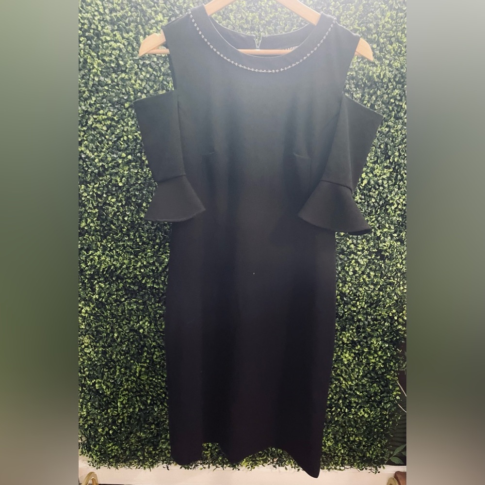 Karl Lagerfeld Cold should black midi dress